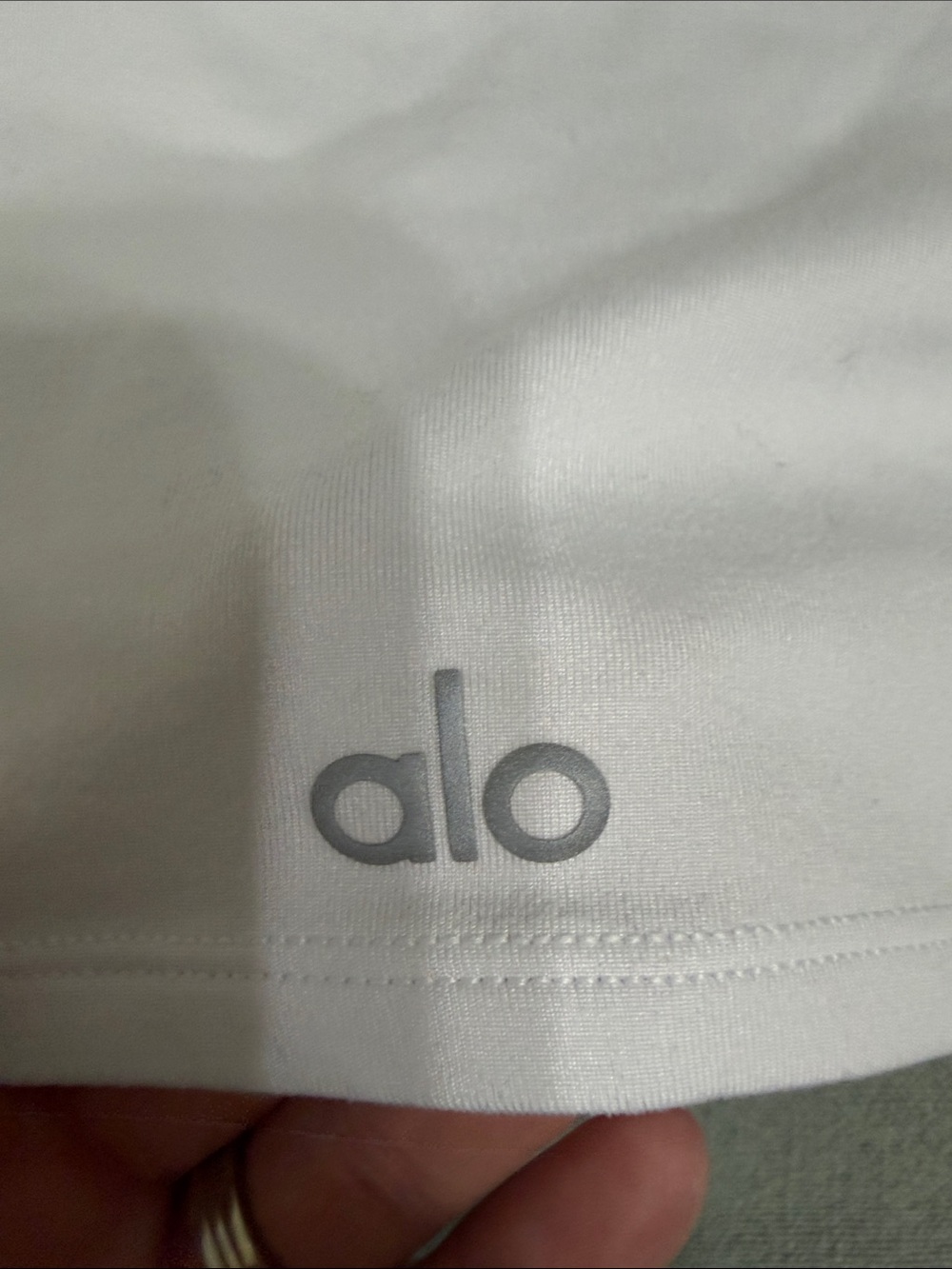 ALO Yoga White ' Short Sleeve Tee - Picture 3 of 3